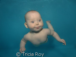 Waterbaby Beauty, Photographing a baby underwater is a am... by Tricia Roy 